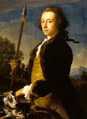 Pompeo Batoni (1708-1787) - Sir Matthew Fetherstonhaugh (1714–1774), 1st Bt, MP, as a Hunter with a Wild Boar Spear - 138266 - National Trust
