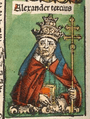 late-medieval colour depiction of Alexander iii