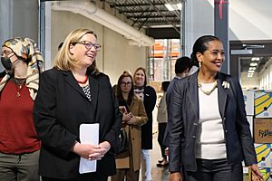 Rep. Jahana Hayes with Jennifer Moffitt