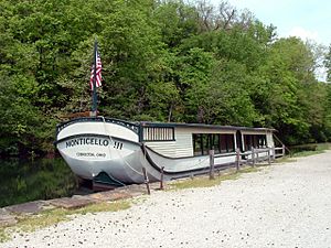Restored canal boat, Ohio and Erie Canal