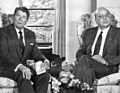 Ronald Reagan and Bettino Craxi