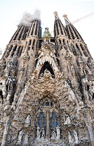 Sagrada Família Nativity Façade from Ground, Barcelona, 2023