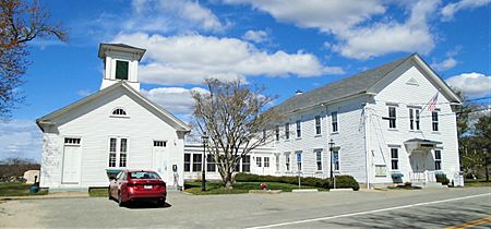 Schoolhouse and Town Hall, Common HD, Little Compton