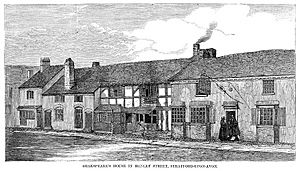 Shakespeare's house in Henley Street, Stratford-upon-Avon - ILN 1847