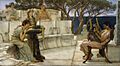Sir Lawrence Alma-Tadema, R.A., O.M. - Sappho and Alcaeus - Google Art Project