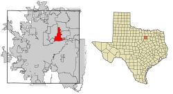 Location of Hurst in Tarrant County, Texas