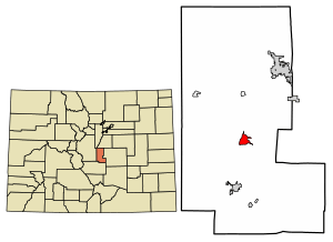 Location of the Midland CDP in Teller County, Colorado.