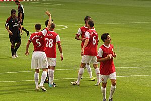 Thomas Vermaelen, Kieran Gibbs, Laurent Koscielny & Samir Nasri (4867513848)