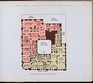 Typical floor plan of Alwyn Court (NYPL b11389518-417294)