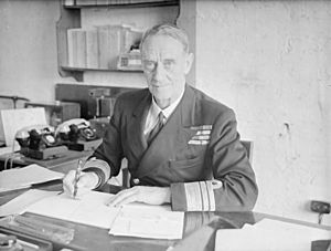 Vice Admiral Sir H D Pridham-whipell, Vice Admiral Commanding Dover. 20 April 1943, Dover. A16392.jpg