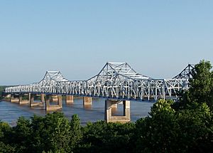Vicksburg bridge over the mississippi morning-edit