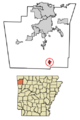 Washington County Arkansas Incorporated and Unincorporated areas Winslow Highlighted 0576190