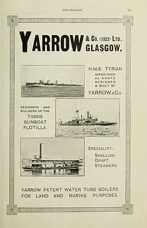 Yarrow advertisement Brasseys 1923