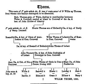 1620 Visitation of Cornwall for THOMAS