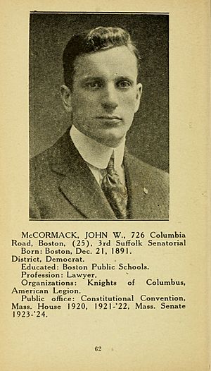 1923 John W McCormack senator Massachusetts