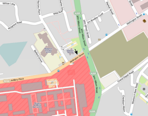 2013 Woolwich attack map