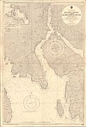 Admiralty Chart No 1906 Kyles of Bute and Inchmarnock Water, Published 1956