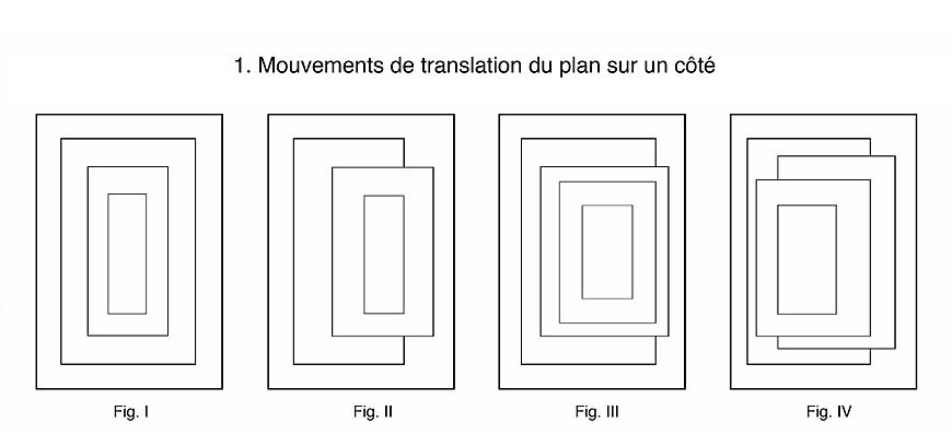 Albert Gleizes (after) 1. Mouvements de translation du plan sur un côté