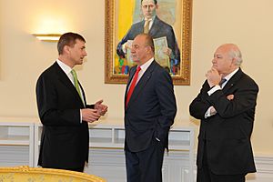 Andrus Ansip, Juan Carlos I, Miguel Ángel Moratinos