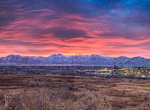 Another view of the sunset over South Jordan, UT