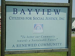 Bayview Citizens for Social Justice Sign