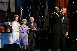 Bebe Winans and President Bush