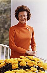 Betty Ford, official White House photo color, 1974