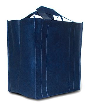 Blue reusable shopping bag