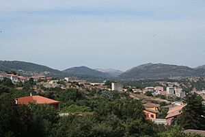 Buddusò, uno scorcio del paese e sullo sfondo Pattada (2010).JPG