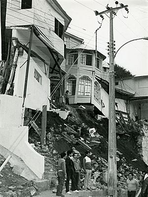 Casas afectadas por el terremoto en San Antonio