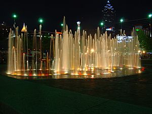 Centennial Olympic Park Fountains at Night
