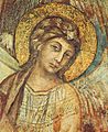 Cimabue - Madonna Enthroned with the Child, St Francis and four Angels (detail) - WGA04921