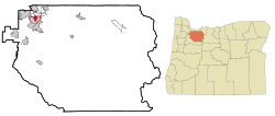 Location of Jennings Lodge, Oregon