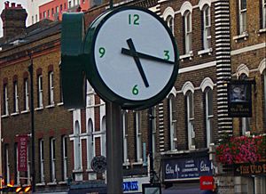 Clock by Sutton station, SUTTON, Surrey, Greater London