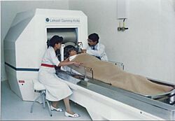 Dr. B. K. Misra performing Stereotactic Gamma Radiosurgery
