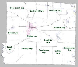 Drew County Arkansas 2010 Township Map large