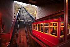 Duquesne Incline lower station with incline car