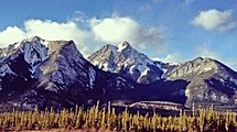 Esplanade Mountain and Gargoyle Mountain (center)