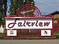 Fairview town sign