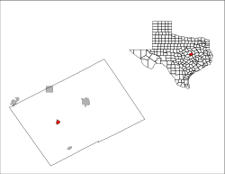 Location within Falls County and Texas
