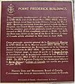 Fort Frederick plaque at Royal Military College of Canada