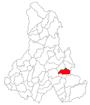 Location of Frumoasa, Harghita