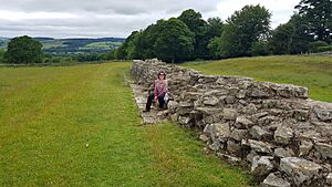 Hadrian's Wall, junction of the Broad Wall and Narrow Wall bases