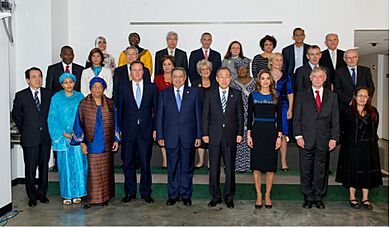 Horst Köhler as member of the UN High-Level Panel of Eminent Persons on the Post-2015 Development Agenda