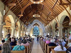 Interior of All Saints Anglican Church Ainslie before a concert September 2023