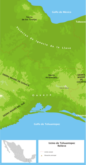 Istmo de Tehuantepec relieve