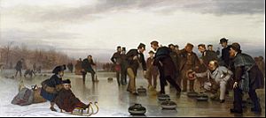 John George Brown - Curling;--a Scottish Game, at Central Park - Google Art Project