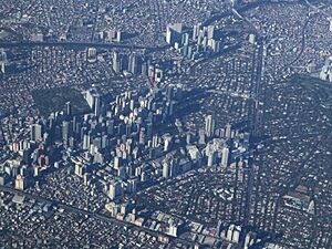 Makati City, EDSA from air (Makati; 04-22-2024)