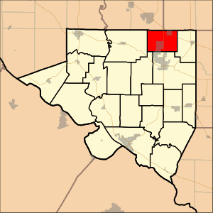 Location in Randolph County