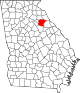 State map highlighting Oglethorpe County